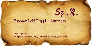 Szomolányi Martin névjegykártya